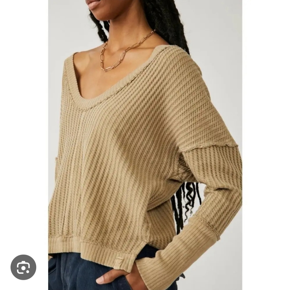 We The Free Sz XS New Magic Thermal Top Tan "Golden Olive" Color *FLAW